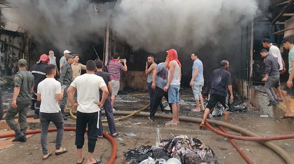 حريق قيسارية فاس
